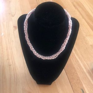 Faux pearls in pale pink 8 “ hang